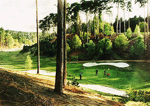 The 4th green at Woburn golf course, England